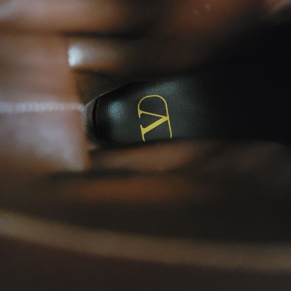 Valentino Garavani Rockstud Suede Platform Combat Boots Burgundy 39 9 - Picture 13 of 14